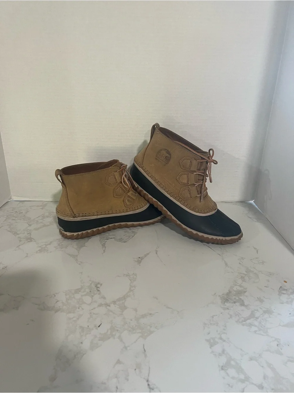Sorel Men's Brown and Black Waterproof Duck Boots